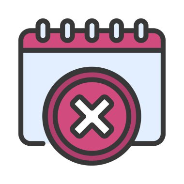 Takvim tarihi simgesi, vektör illüstrasyonunu sil 