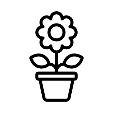 Moda tarzında izole edilmiş çiçek simgesi