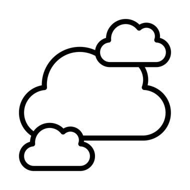 Üç Bulut Simgesi, Vektör İllüstrasyonu