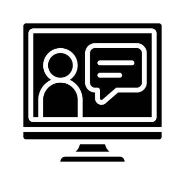 Video Çağrısı Web simgesi vektör çizimi