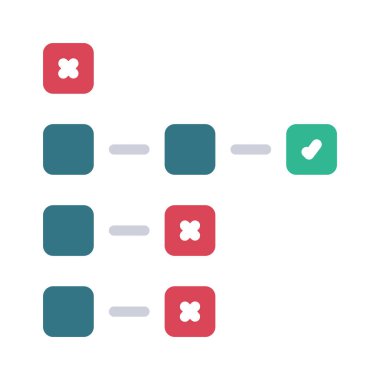 Başarısızlık simgesi vektör çizimi için tasarlandı
