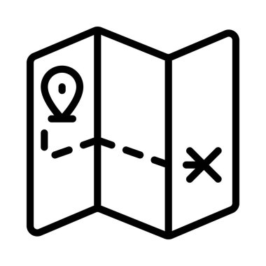 harita web simgesi vektör illüstrasyonu                           