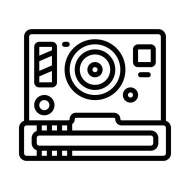 kamera simgesi, vektör illüstrasyonu basit tasarım