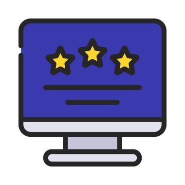 Bilgisayar İnceleme simgesi, vektör illüstrasyonu  