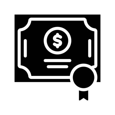 Bond Yatırım simgesi, vektör illüstrasyonu 