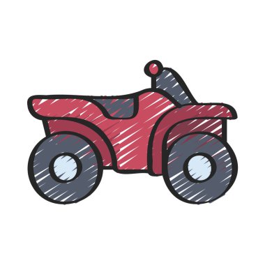 Dört Wheeler simgesi vektör çizimi