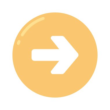  Sağ yön ok ikonu vektör illüstrasyonu 