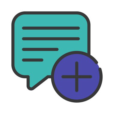 Yeni İleti simgesi, vektör illüstrasyonu 