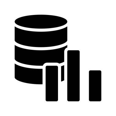  Çubuk Grafik web simgesi vektör illüstrasyonu 