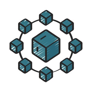 Mikro Döngü ikon vektör illüstrasyon tasarımı