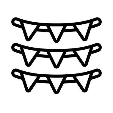 Bayraklar parti tasarımı, vektör illüstrasyonu         