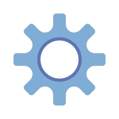 beyaz arkaplanda dişli vektör çizimi.