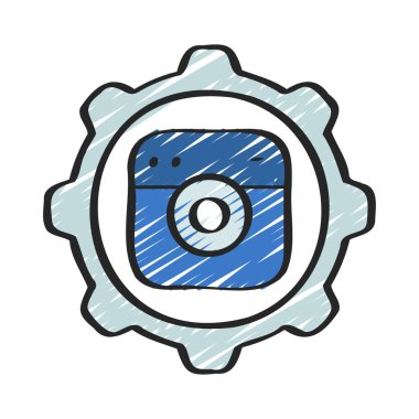 Sosyal Medya Yöneticisi simge vektör illüstrasyon tasarımı