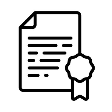 Belge Ödülü simgesi, vektör illüstrasyonu 