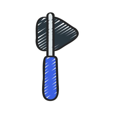 Reflex Hammer web simgesi düz tasarım, vektör illüstrasyonu    