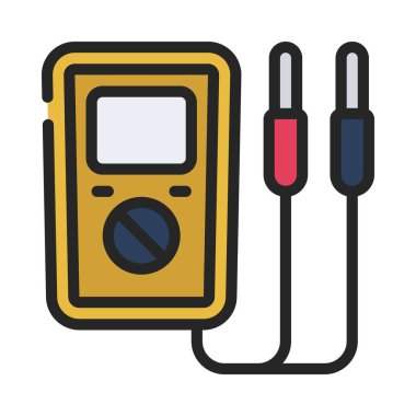 Elektrik Test Aygıtı simgesi vektör illüstrasyon tasarımı
