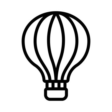 sıcak hava balonu simgesi, vektör illüstrasyonu