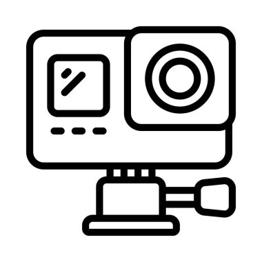 Eylem Kamerası simgesi, vektör illüstrasyonu basit tasarım
