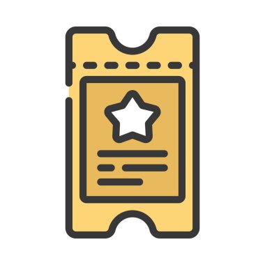 Bilet web simge vektör çizim    