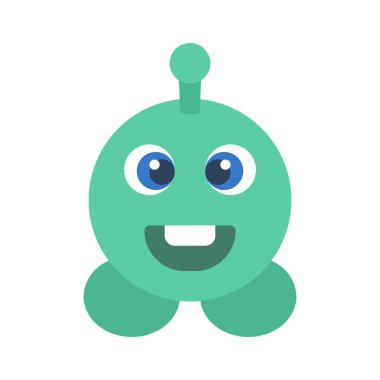 Beyaz arkaplanda Çember canavarı çizimi  