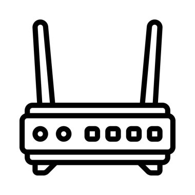 Internet yönlendirici vektör simgesi 