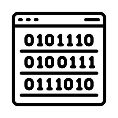 Web sitesi kod simgesi, vektör illüstrasyonu basit tasarım