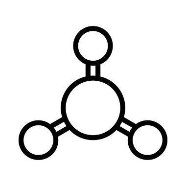 Bilim Atomları Sembol düz ikon vektör çizimi