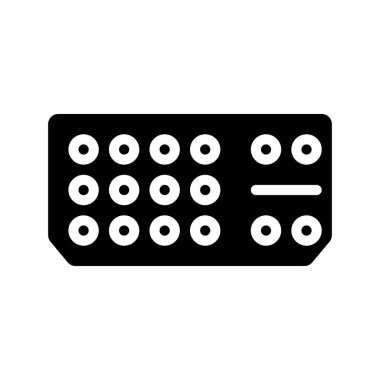 DVI Kablo Portu düz simgesi, vektör illüstrasyonu 