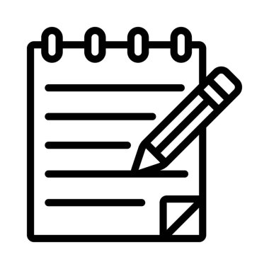 Not Web simgesi vektör illüstrasyonu yazılıyor