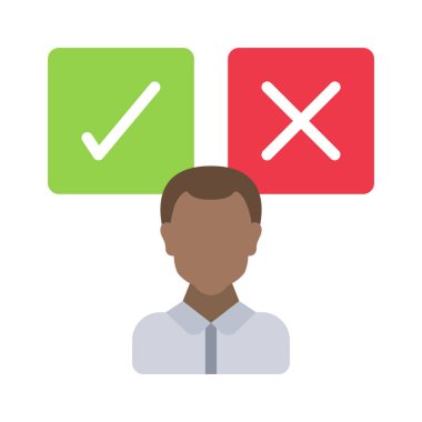 Karar Yapıcı web simgesi vektör illüstrasyonu