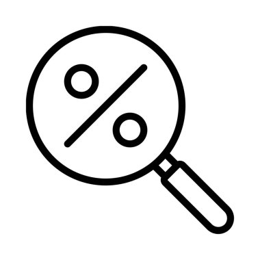 İndirimli büyüteç, konsept vektör çizim simgesi arkaplan tasarımı 