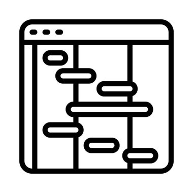 Zaman Çizelgesi Çizelgesi Web simgesi vektör çizimi