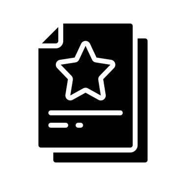 Favori Belge simgesi, vektör illüstrasyonu 