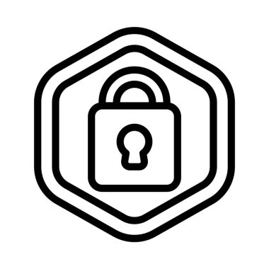 Güvenli kilit vektör illüstrasyonu