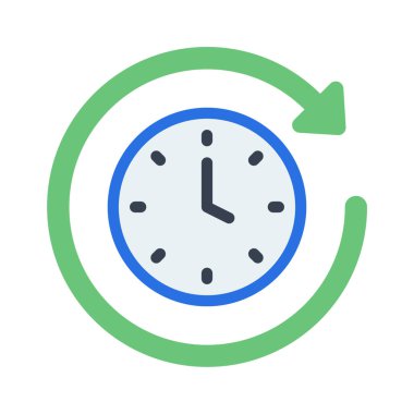 Saat Ağı ikon vektör illüstrasyonunu Yuvarla