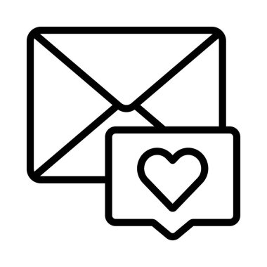 Sosyal Etkileşim E- posta simgesi, vektör illüstrasyonu