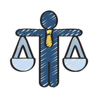 Dengelenmiş Kişi ikon vektör çizimi tasarımı