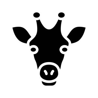 Şirin zürafa çizgi film vektör çizimi