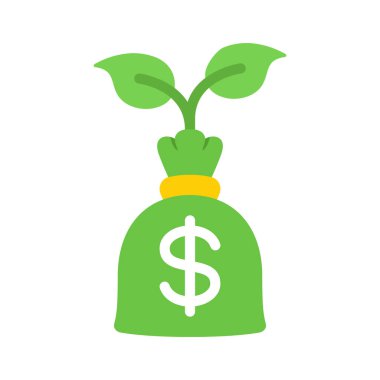 Yatırım büyüme simgesi, vektör illüstrasyonu 