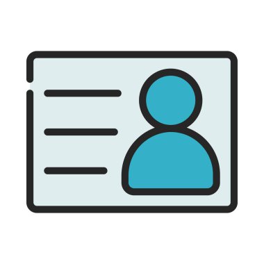 Kullanıcı Kimliği Web simgesi vektör illüstrasyonu 