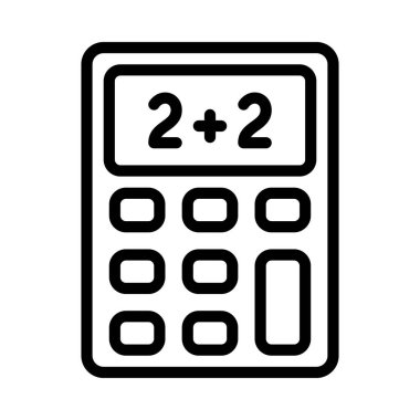 hesap makinesi düz simgesi, vektör illüstrasyonu
