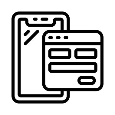 Web Sitesi Form Web simgesi vektör illüstrasyonu