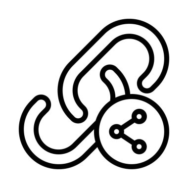 Bağlantı web simgesi vektör illüstrasyonunu paylaş                       