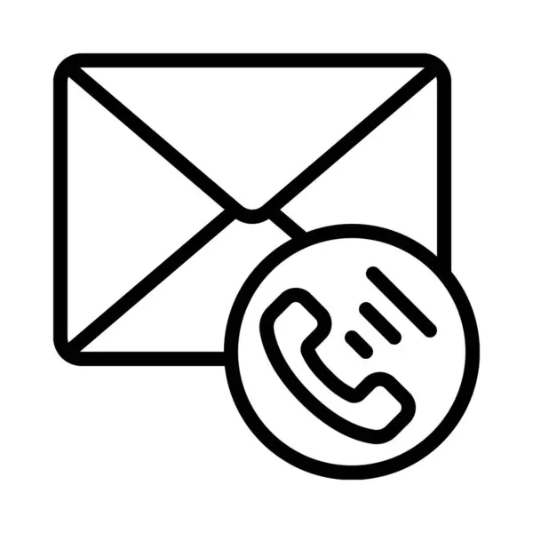 Email Contatto Icona Isolata Sfondo Bianco — Vettoriale Stock