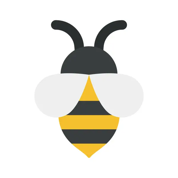 Arı simgesi. Arı vektör simgesinin çizgi film çizimi 