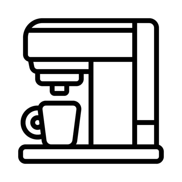 Καφετιέρα Διανυσματική Απεικόνιση Απλή Σχεδίαση — Διανυσματικό Αρχείο