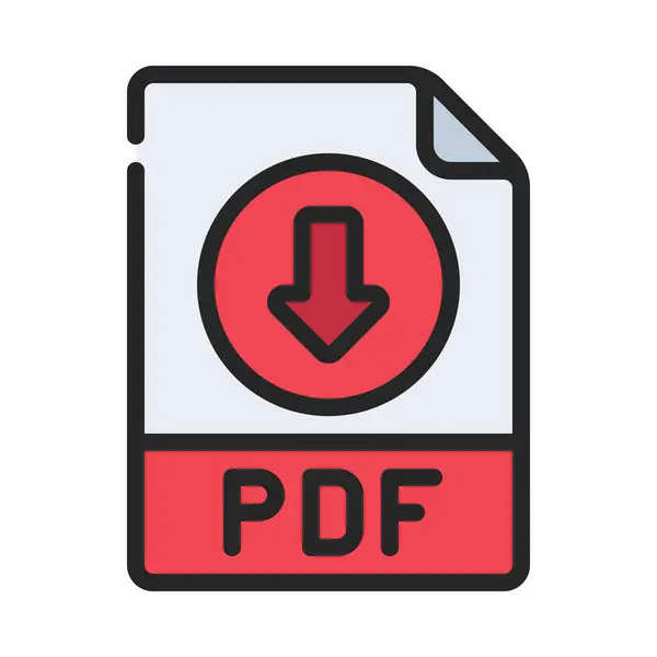 Fil Pdf Format Ikon Vektor Illustration — Stock vektor