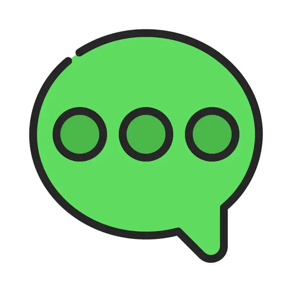Bubbla Chatt Kommunikation Ikon Vektor Illustration — Stock vektor