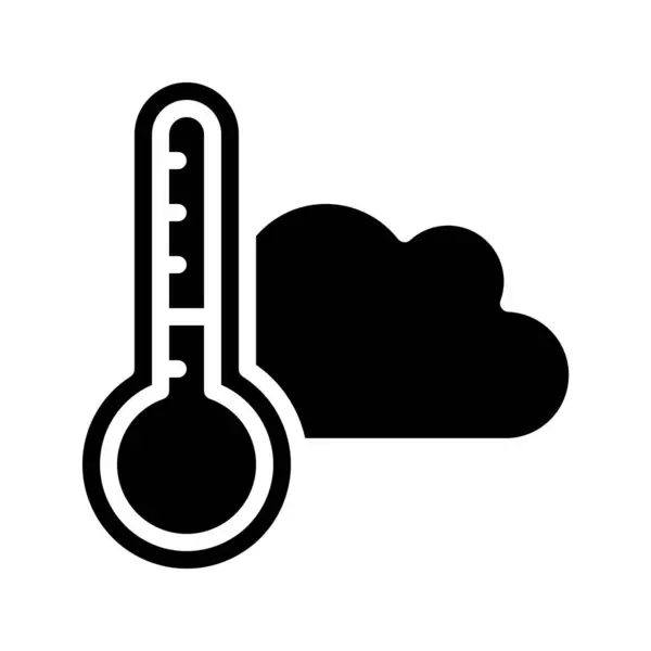 Cloud Temperature Icon Vector Illustration — Stock Vector