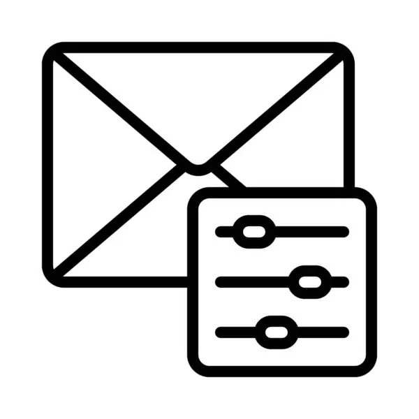 Ikona Ovládání Mailu Vektorová Ilustrace — Stockový vektor